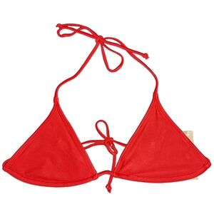 NWT J. Crew Perfect String Bikini Top CA792 Bright Cerise Red Womens Size XXS